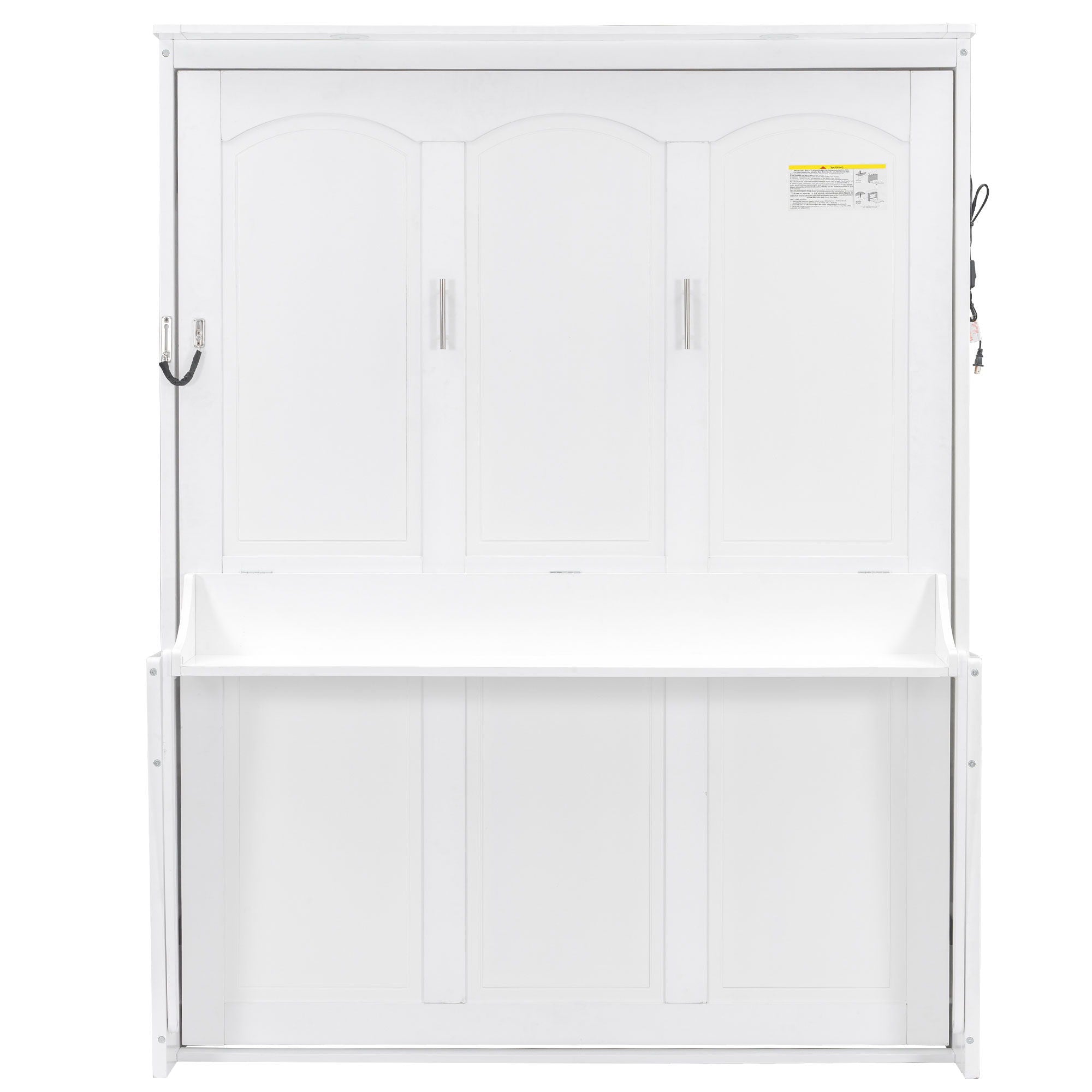 Murphy Bed With Desk, LED Lights And USB Charging Station