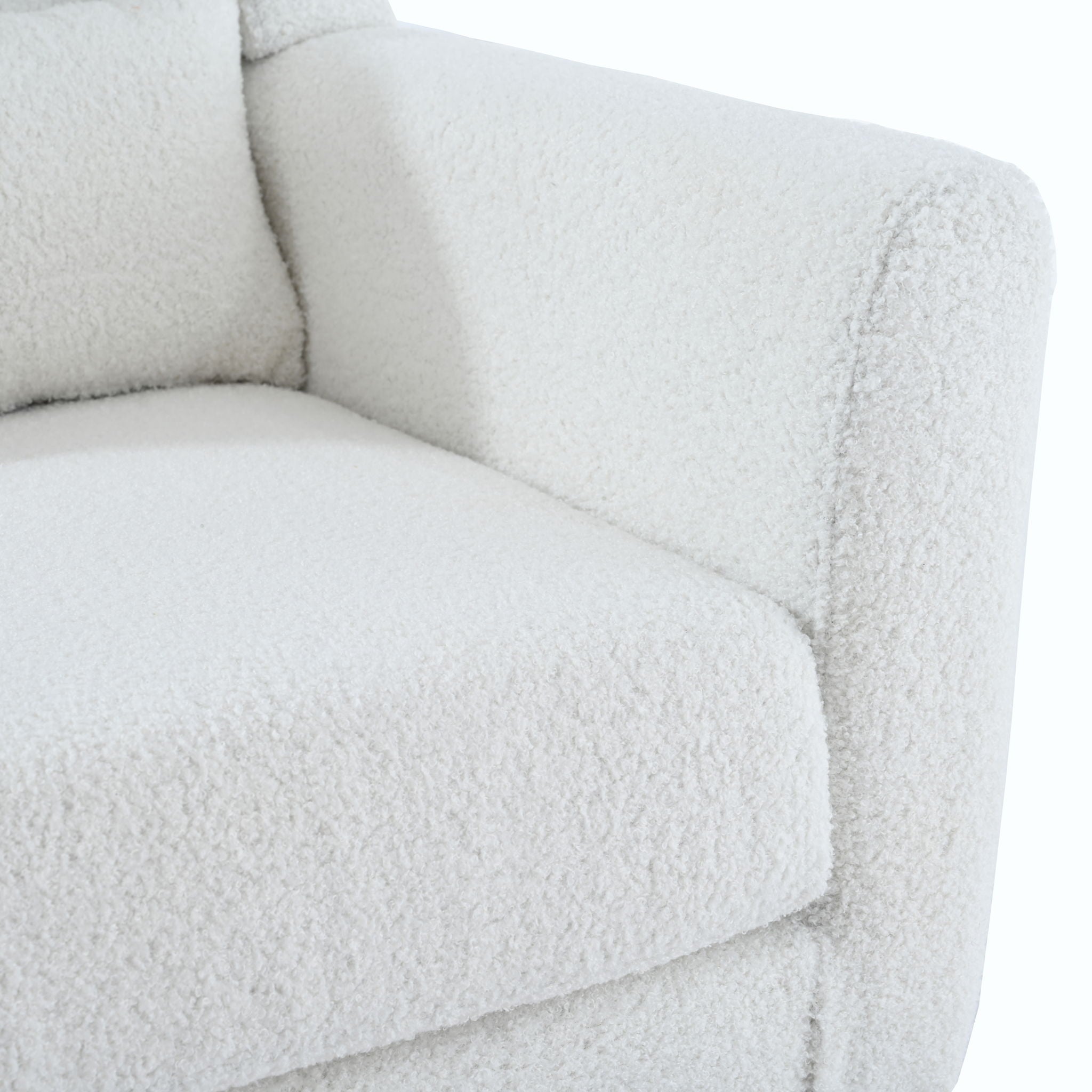 Modern Accent Chair, Arm Chairs For Living Room, Upholstered Mordern Armchair, Comfy Soft Padded Lounge Chair In Small Space, Bedroom, With Pillow, Solid Wood Leg