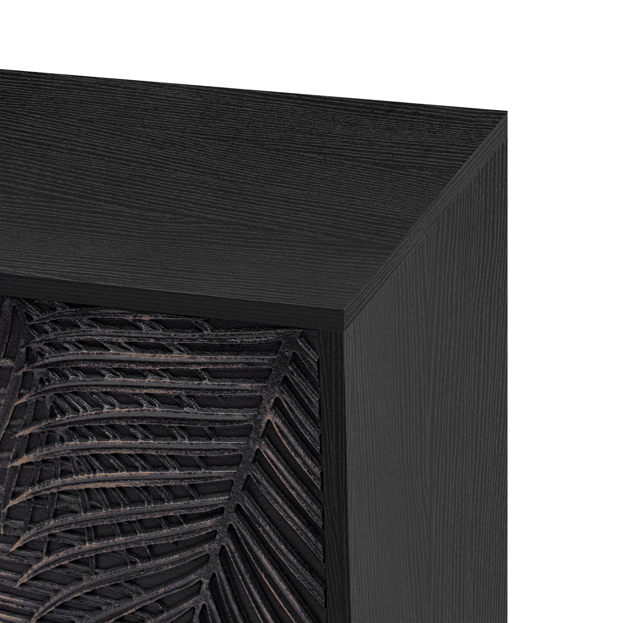 Modern TV Stand With 2 Spacious Storage Space And Anti-Tip Device