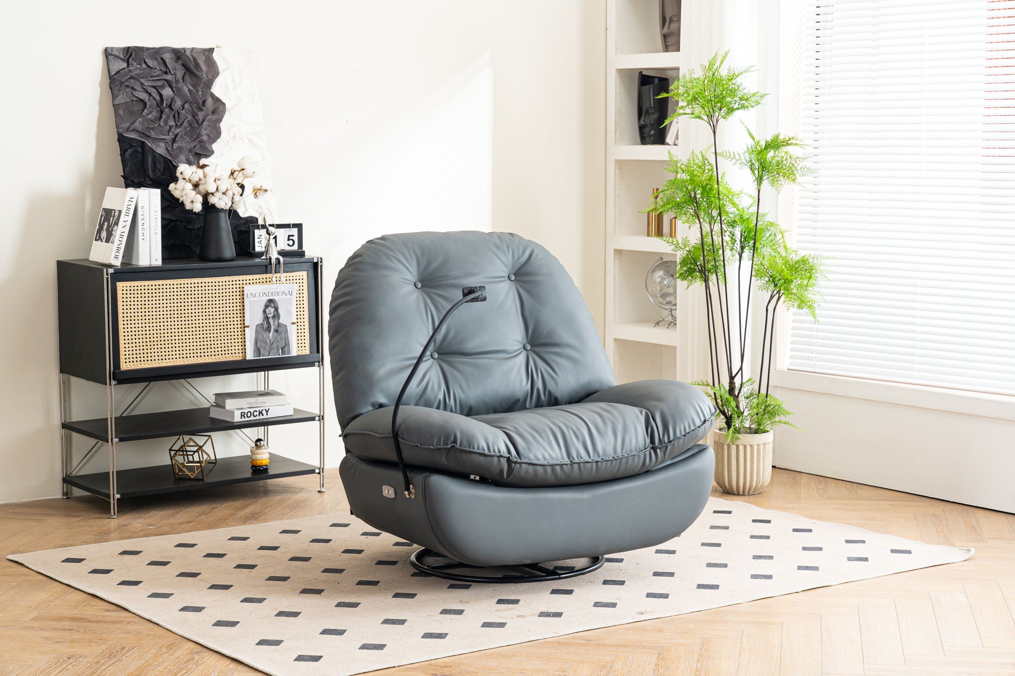 Power Recliner Swivel Glider USB Charger With tooth Music Player, Sleep, Working, Game And Leisure