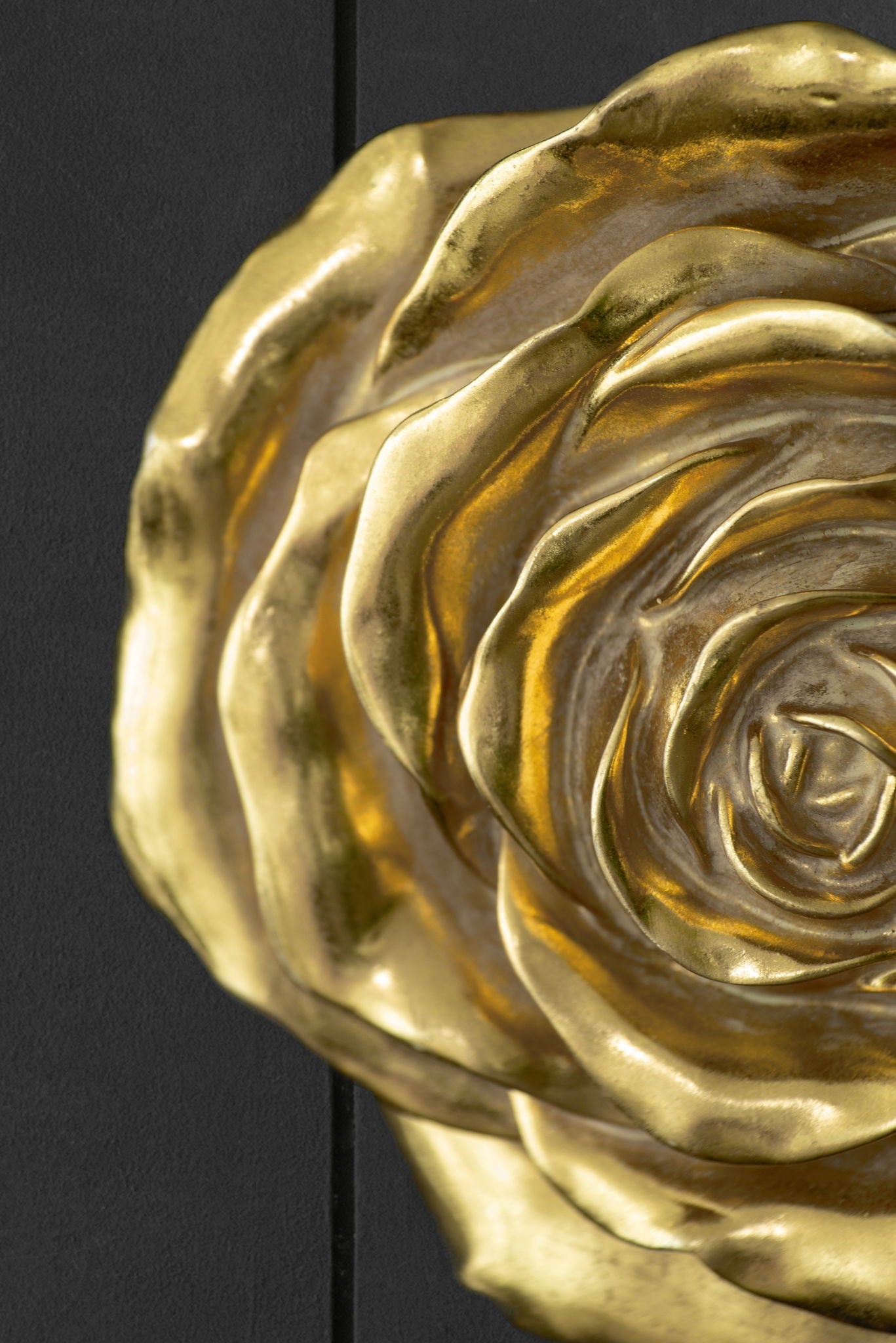 Rose Hanging Wall Accents (Set of 2) - Gold