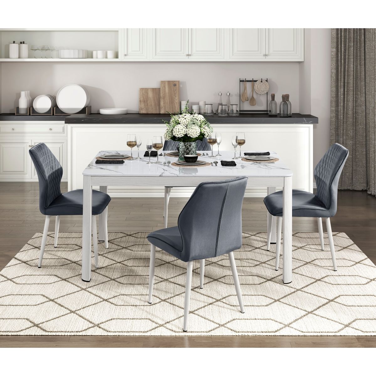 Hollis - Dining Table - White