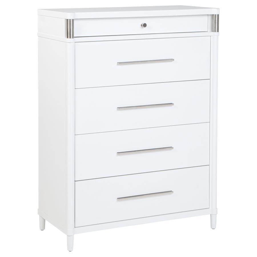 Gracemont - 5-Drawer Bedroom Chest Of Drawers - White