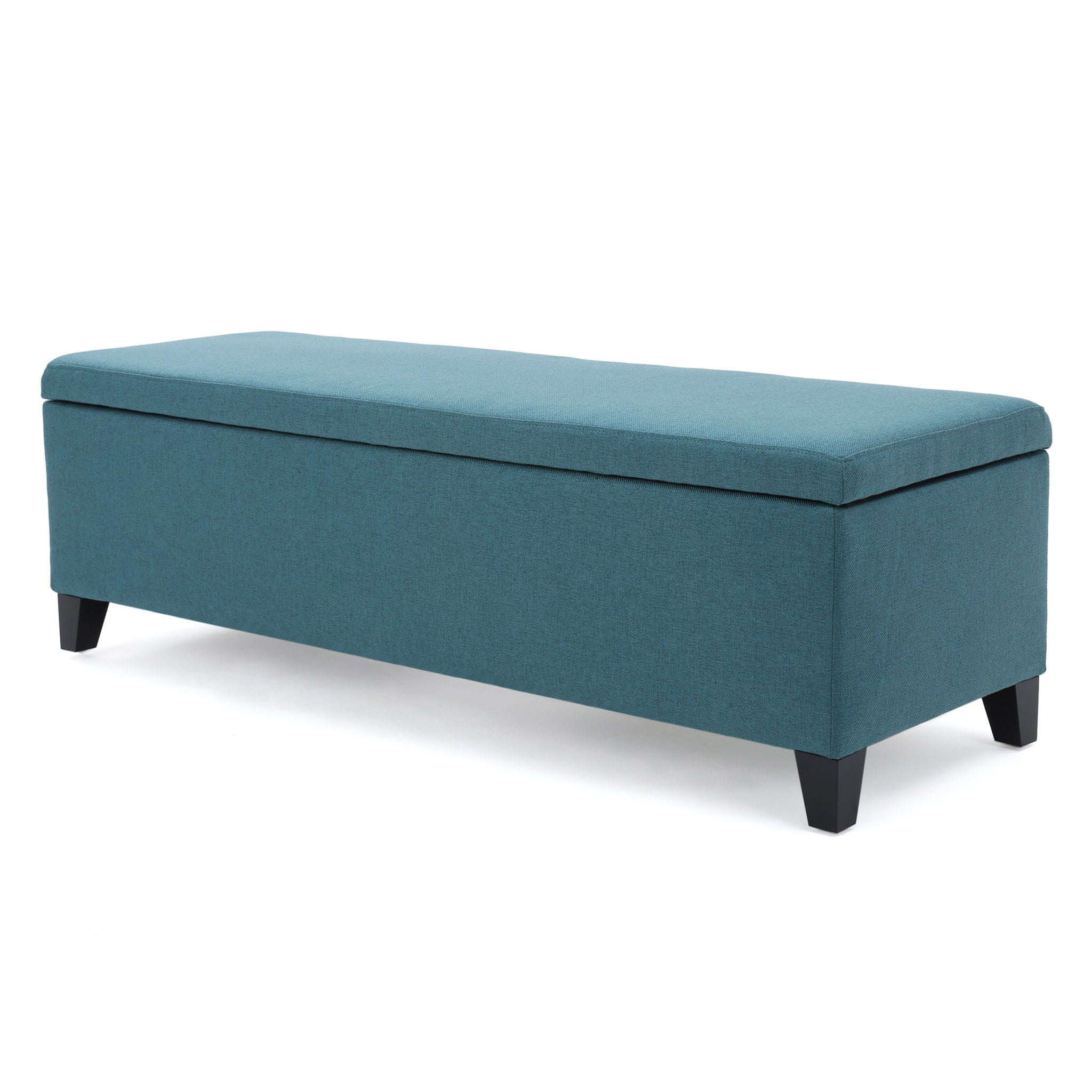 Contemporary Storage Ottoman Bench With Upholstery