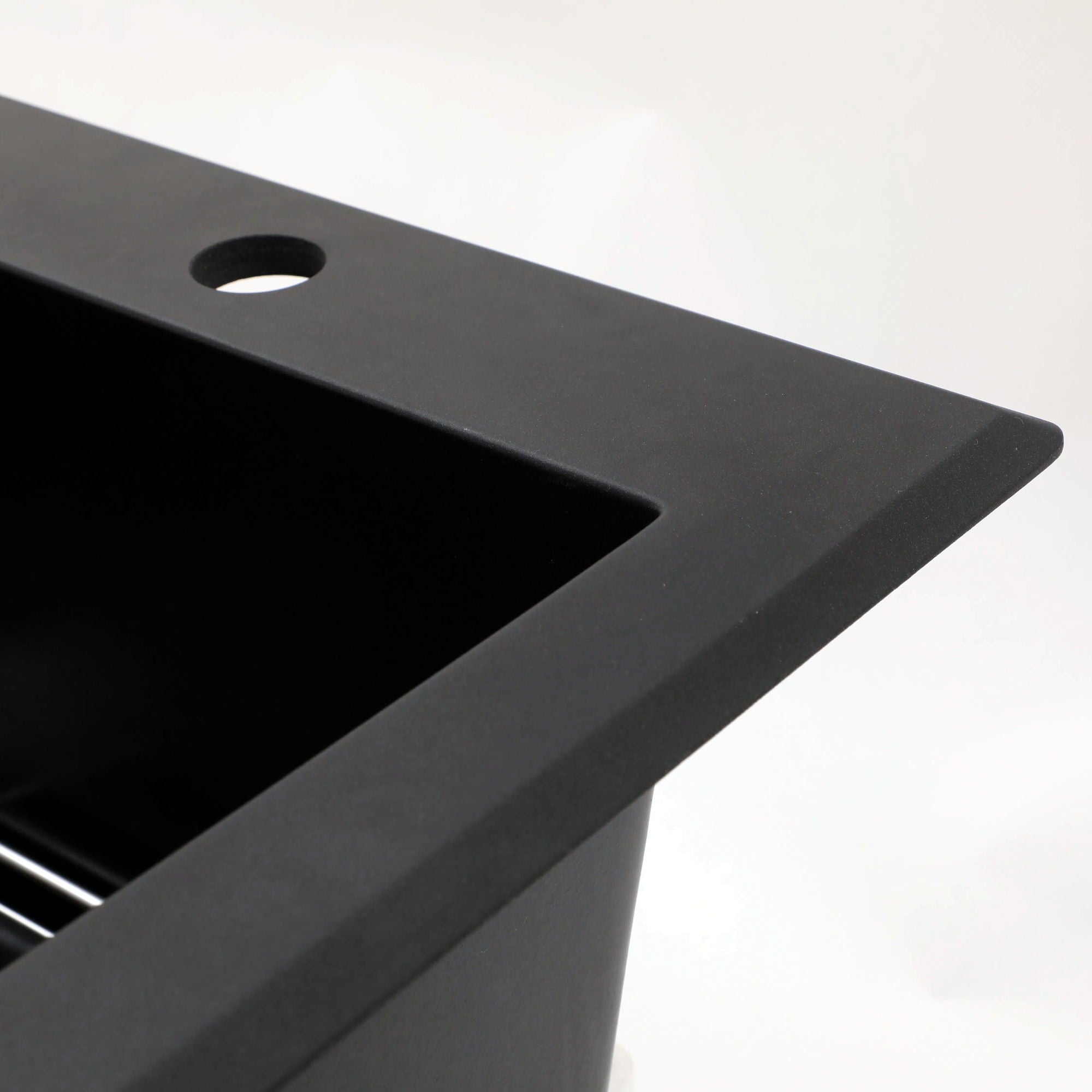 Quartz Kitchen Sink, Granite Composite, Drop In Sink With Durable Design