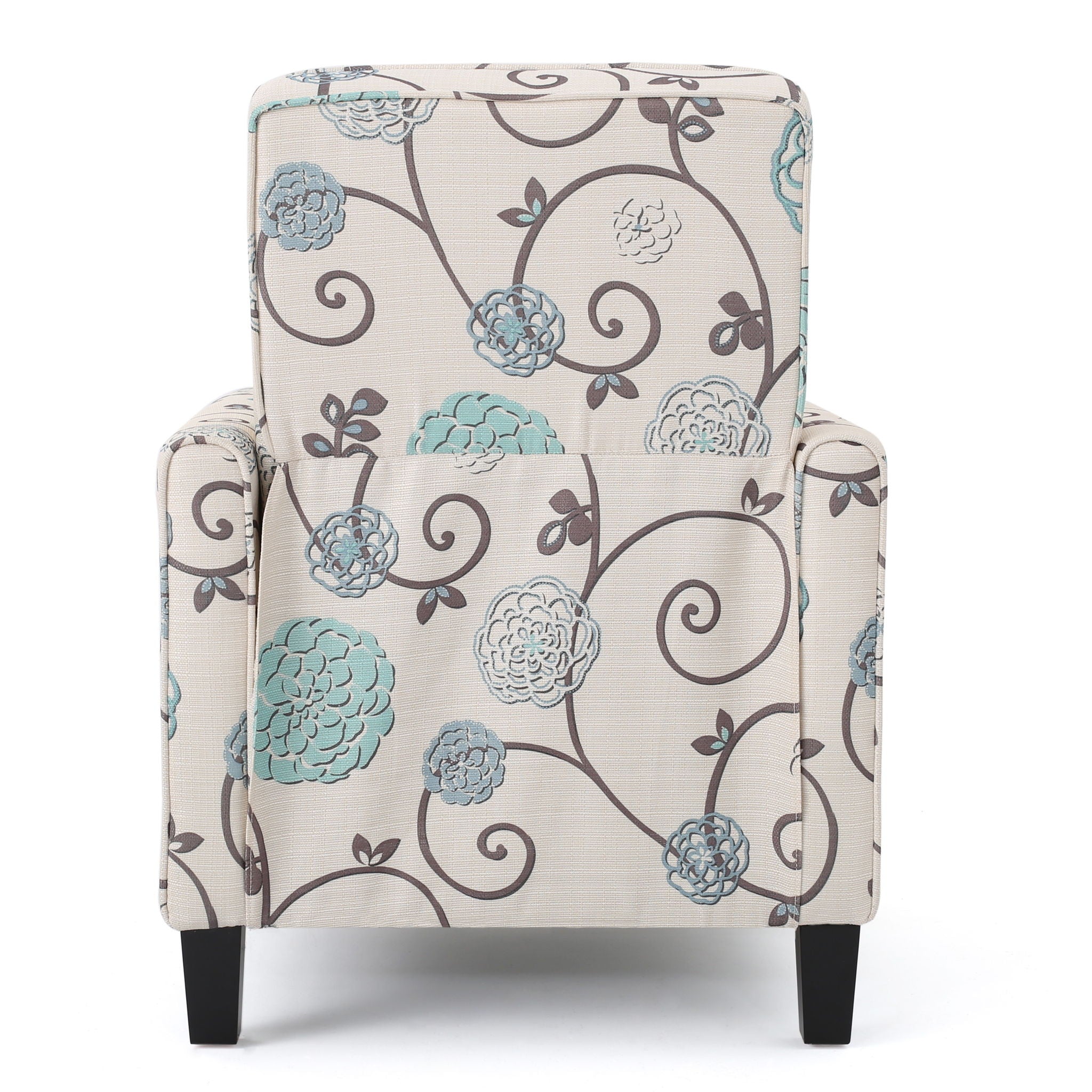 Push Back Upholstered Recliner Armchair