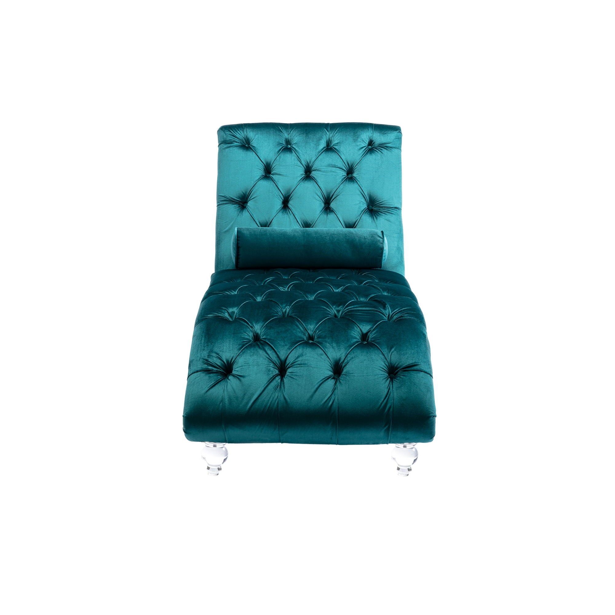 Chaise Lounge Indoor, Button Tufted Upholstered Chaise Lounge Chair With Pillow