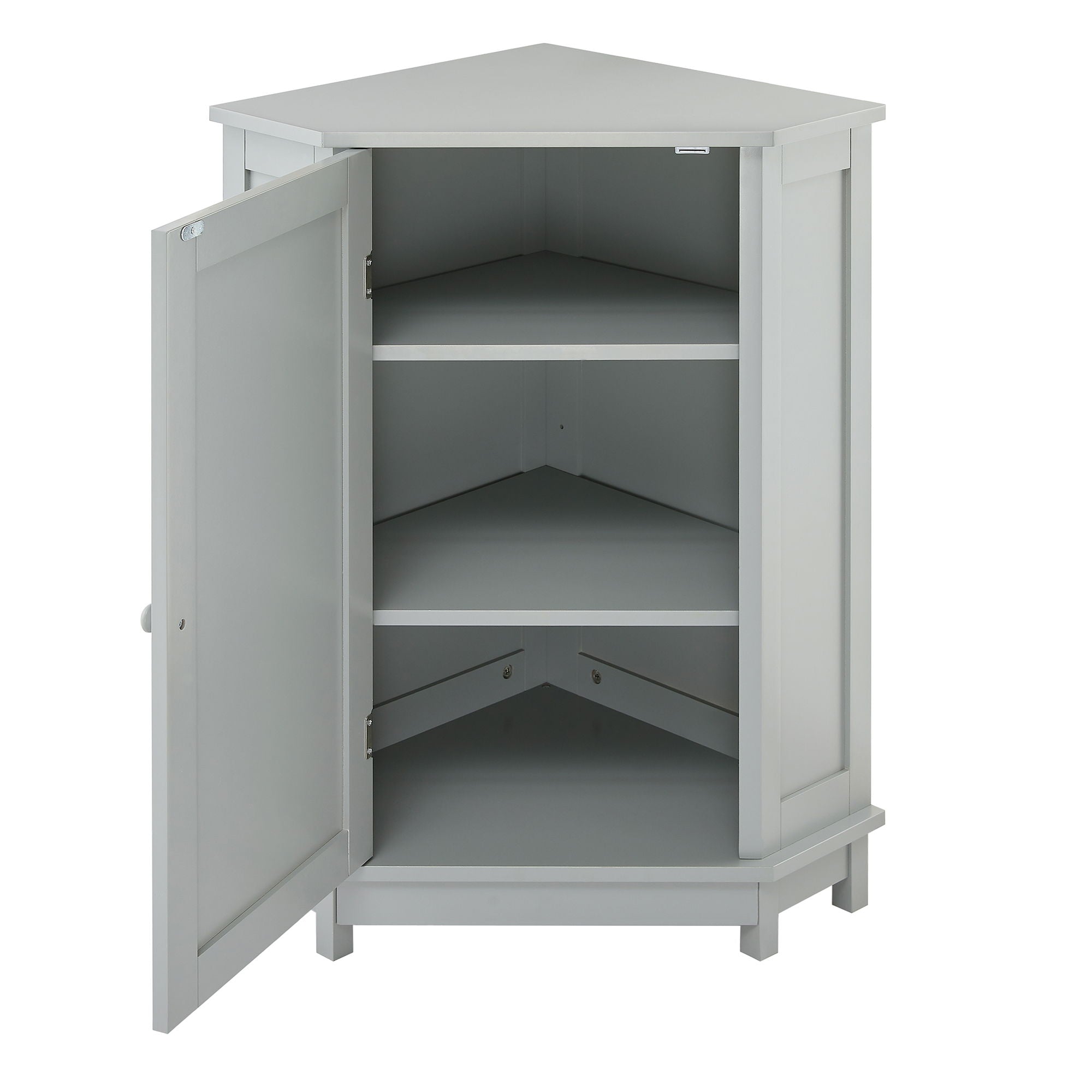 Bathroom Cabinet Triangle Corner Storage Cabinet With Adjustable Shelf Modern Style