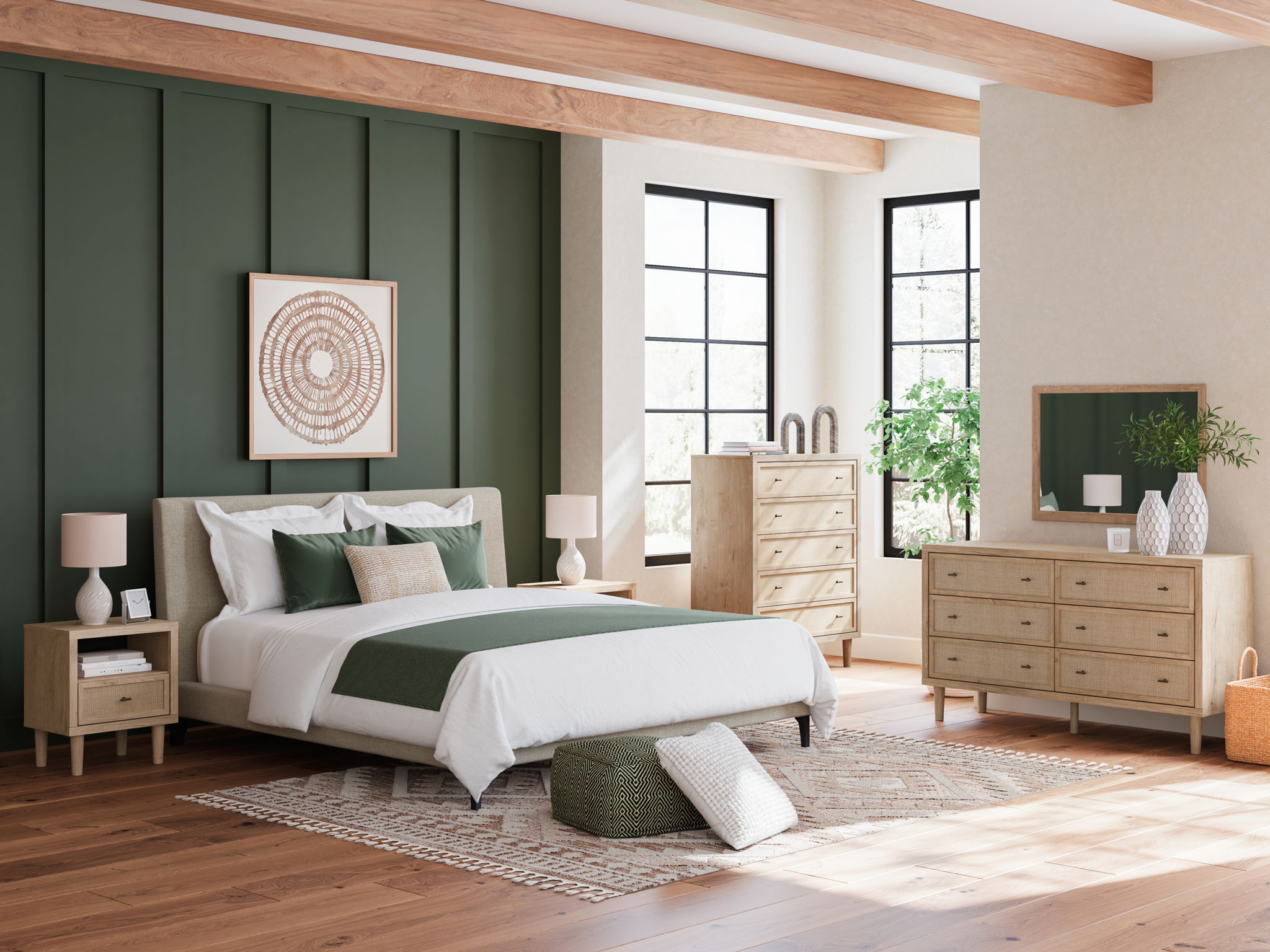 Cielden - Dresser And Mirror - Two-Tone