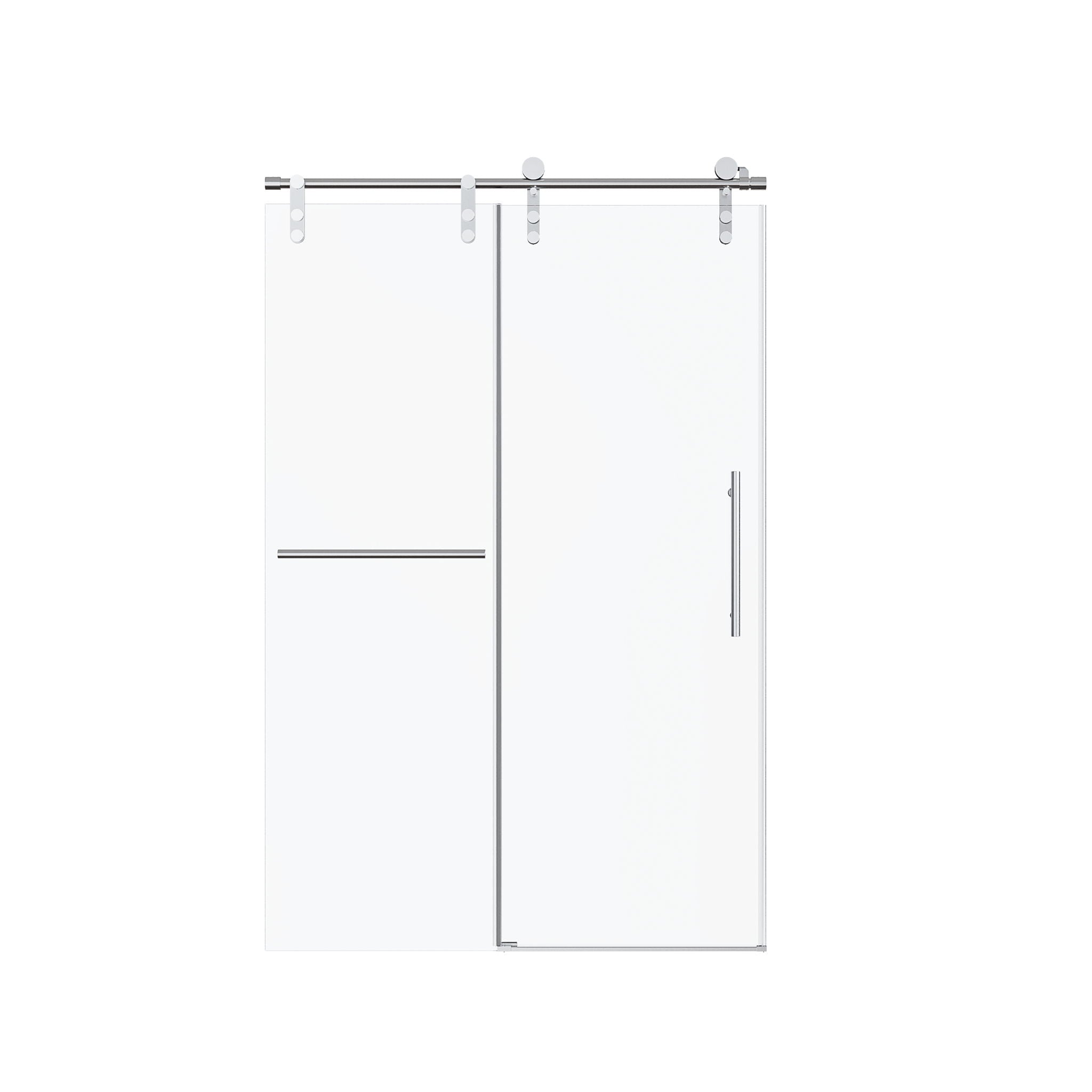 Frameless Single Sliding Shower Doors With Towel Rail & Handle