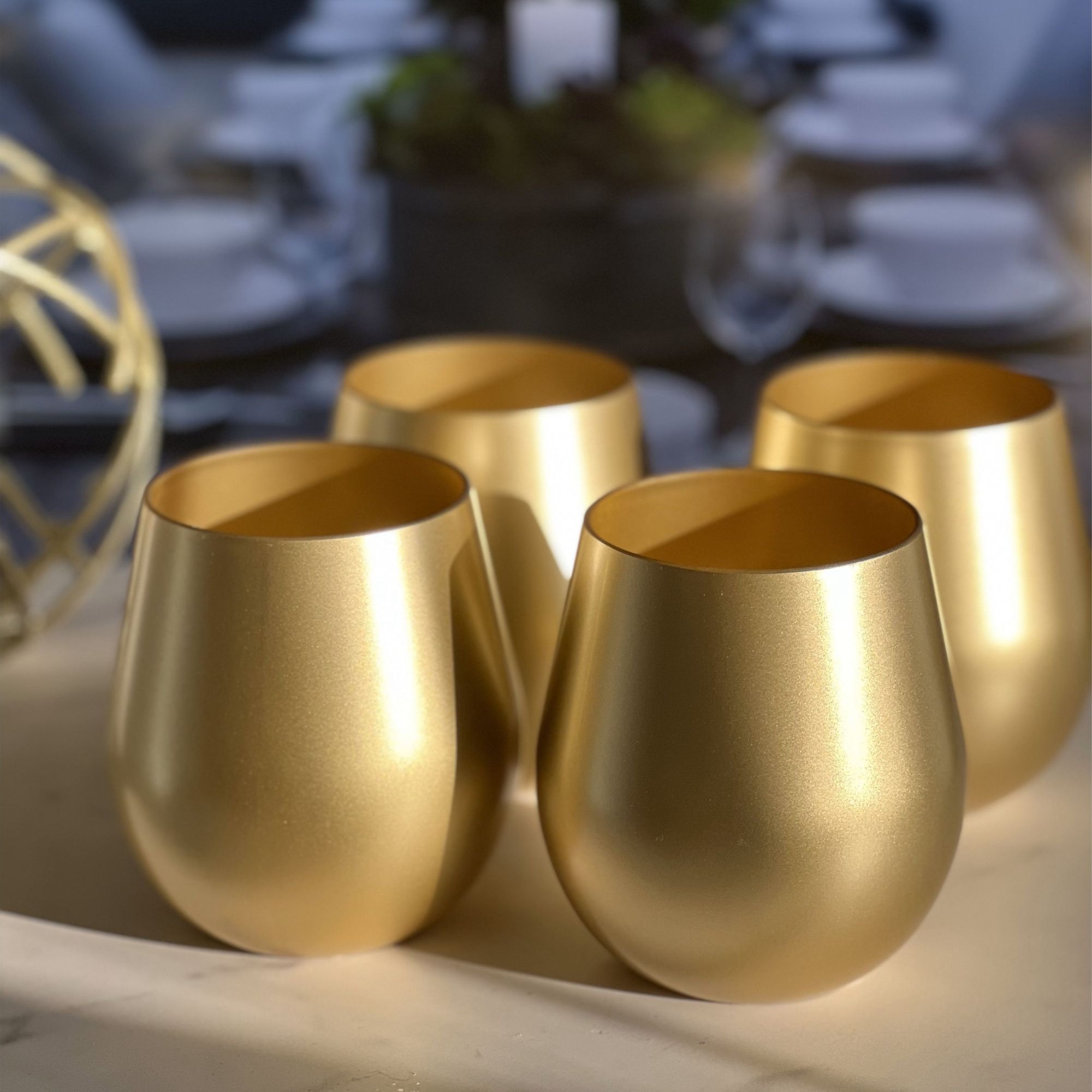 Leadingware Plastic Wine Glasses (Set of 4)