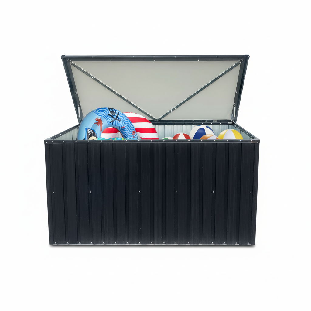 Out Door Metal Storage Box Store Medium - Black