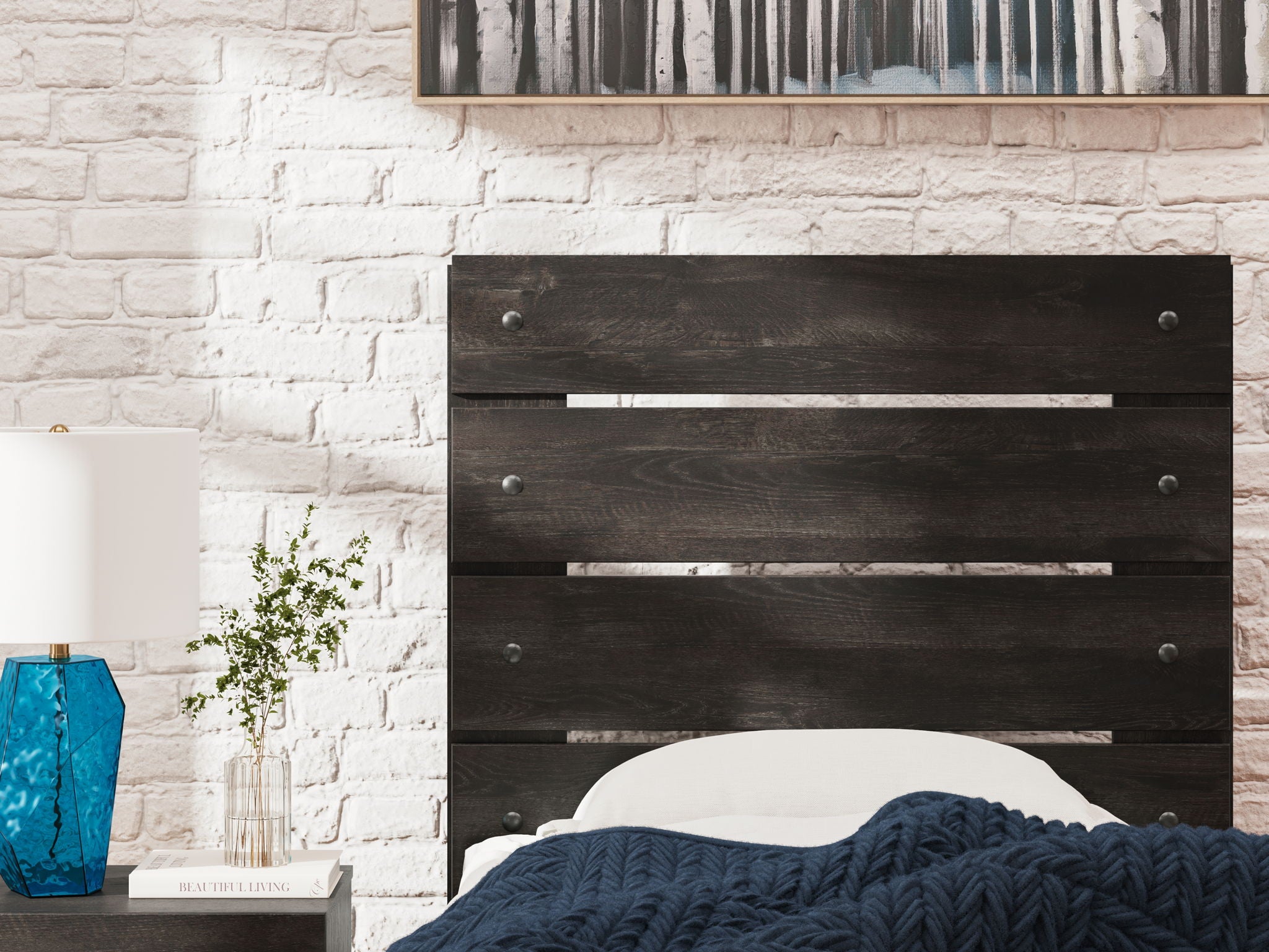Hollivern - Panel Bed With Storage