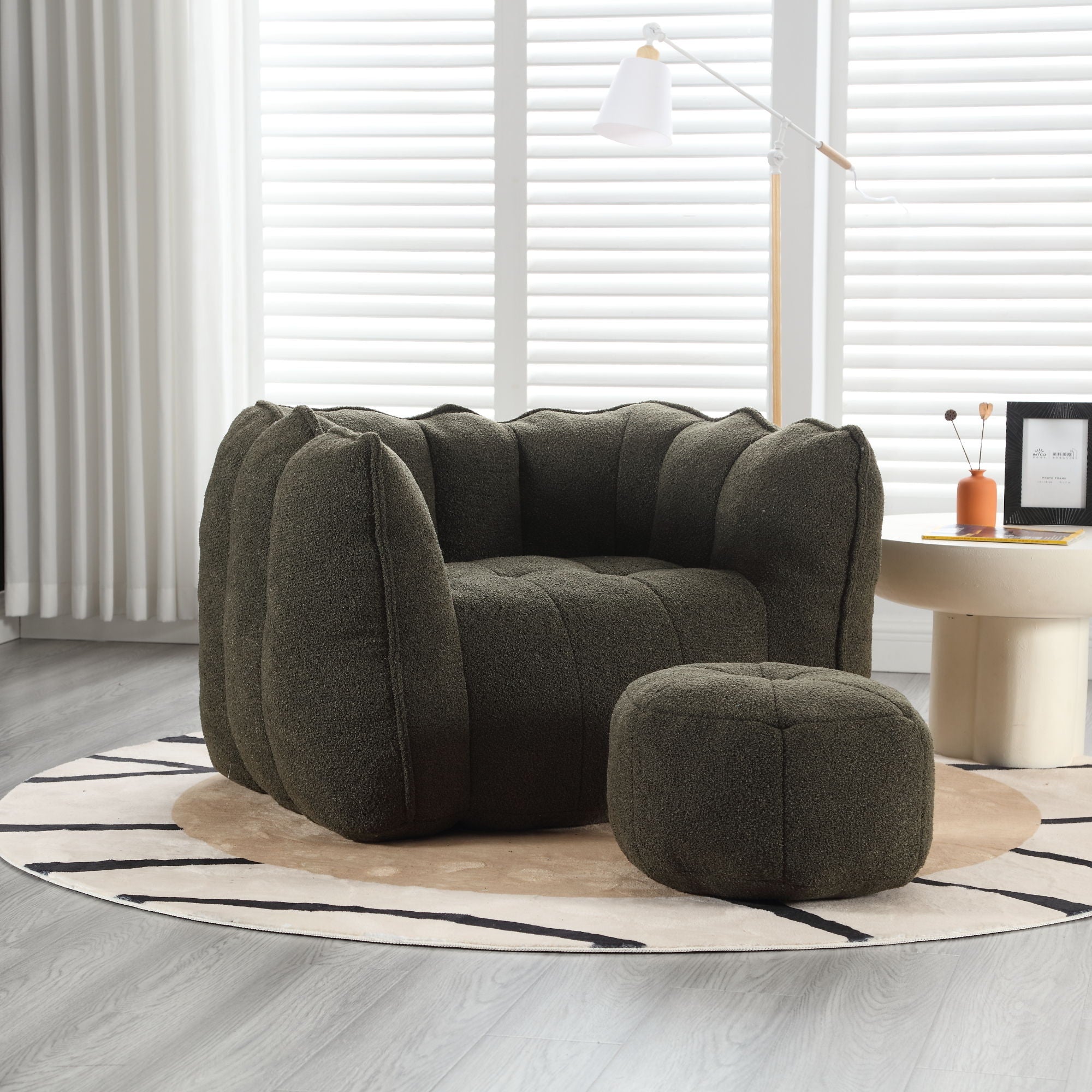 Soft Bean Bag Chair With High Resilient Foam