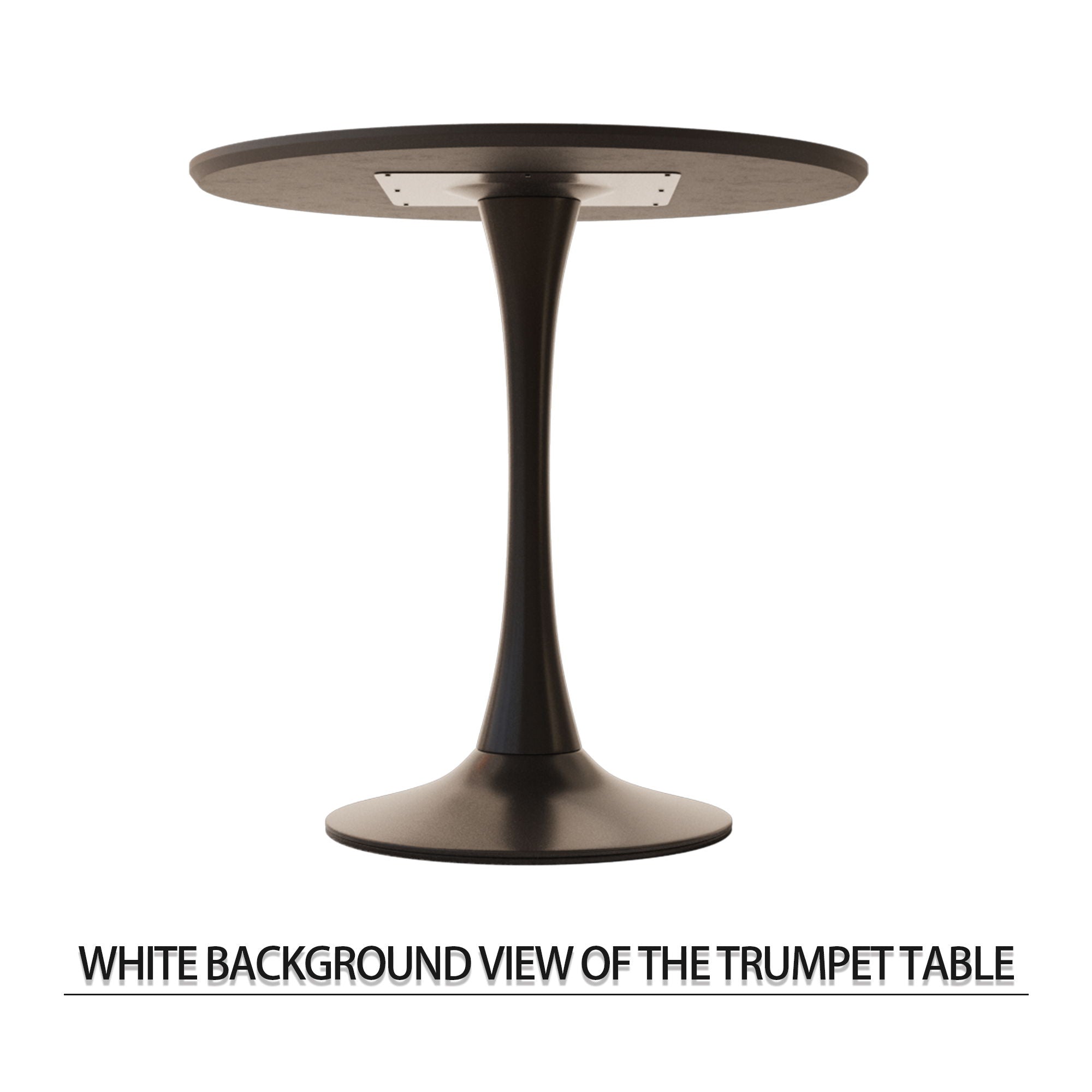Round Dining Table Set With Tulip Design And 2 Chairs