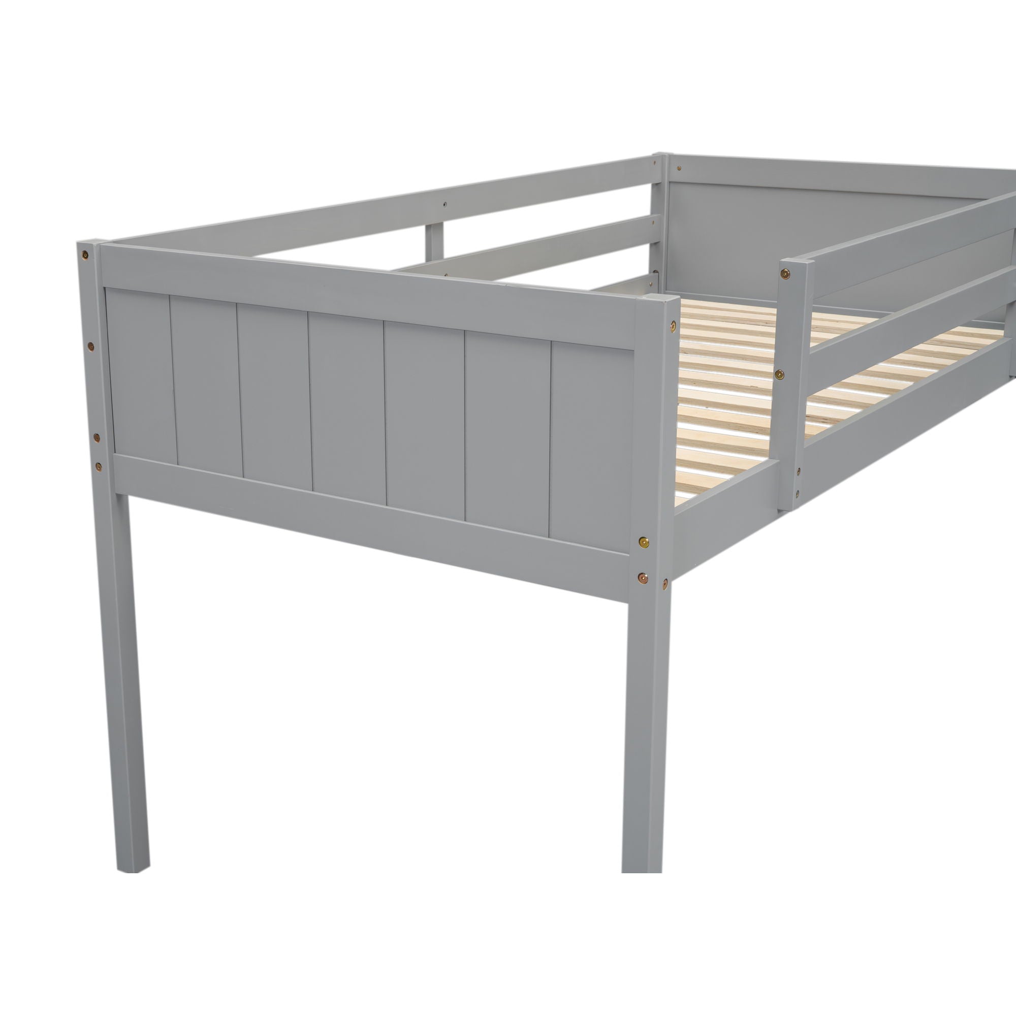 Low Loft Bed With Adjustable Ladder
