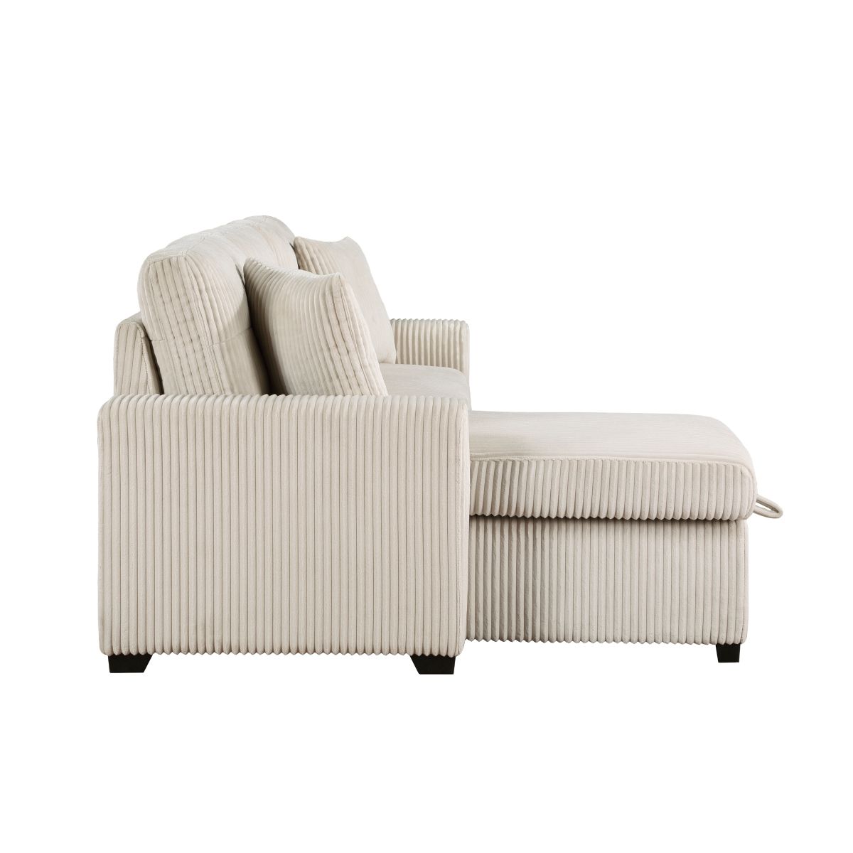 Rhett - 3 Piece Reversible Sectional With Pull-Out Bed And Hidden Storage