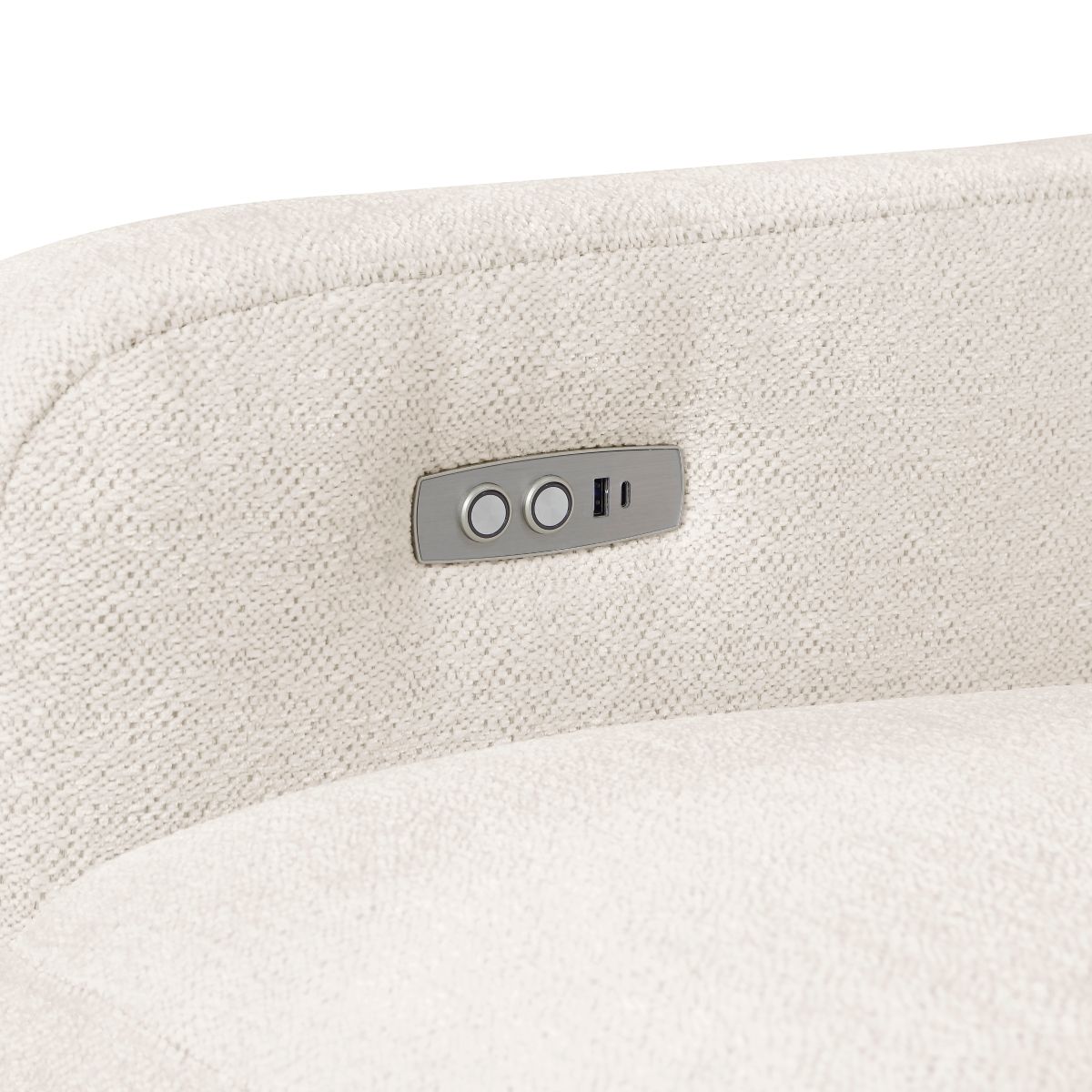 Vera - Power Double Reclining Loveseat With USB Charging Ports - Beige