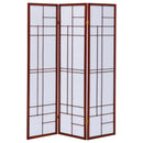Katerina 3-Panel Room Divider Folding Shoji Screen Cherry