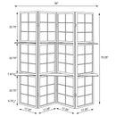 Iggy 4-Panel Room Divider Folding Shoji Screen Cappuccino