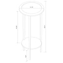 Kirk 1-shelf Round Wood Plant Stand Side Table Espresso