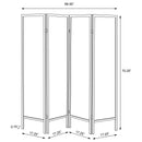 Haidera 4-Panel Room Divider Folding Screen Black Damask