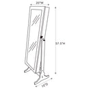 Yvonne Cheval Mirror with Jewelry Storage Dove Grey