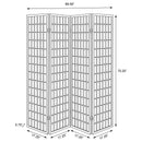 Roberto 4-Panel Room Divider Folding Shoji Screen Black