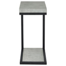 Beck Engineered Wood C-Shape Sofa Side Table Antique Nutmeg