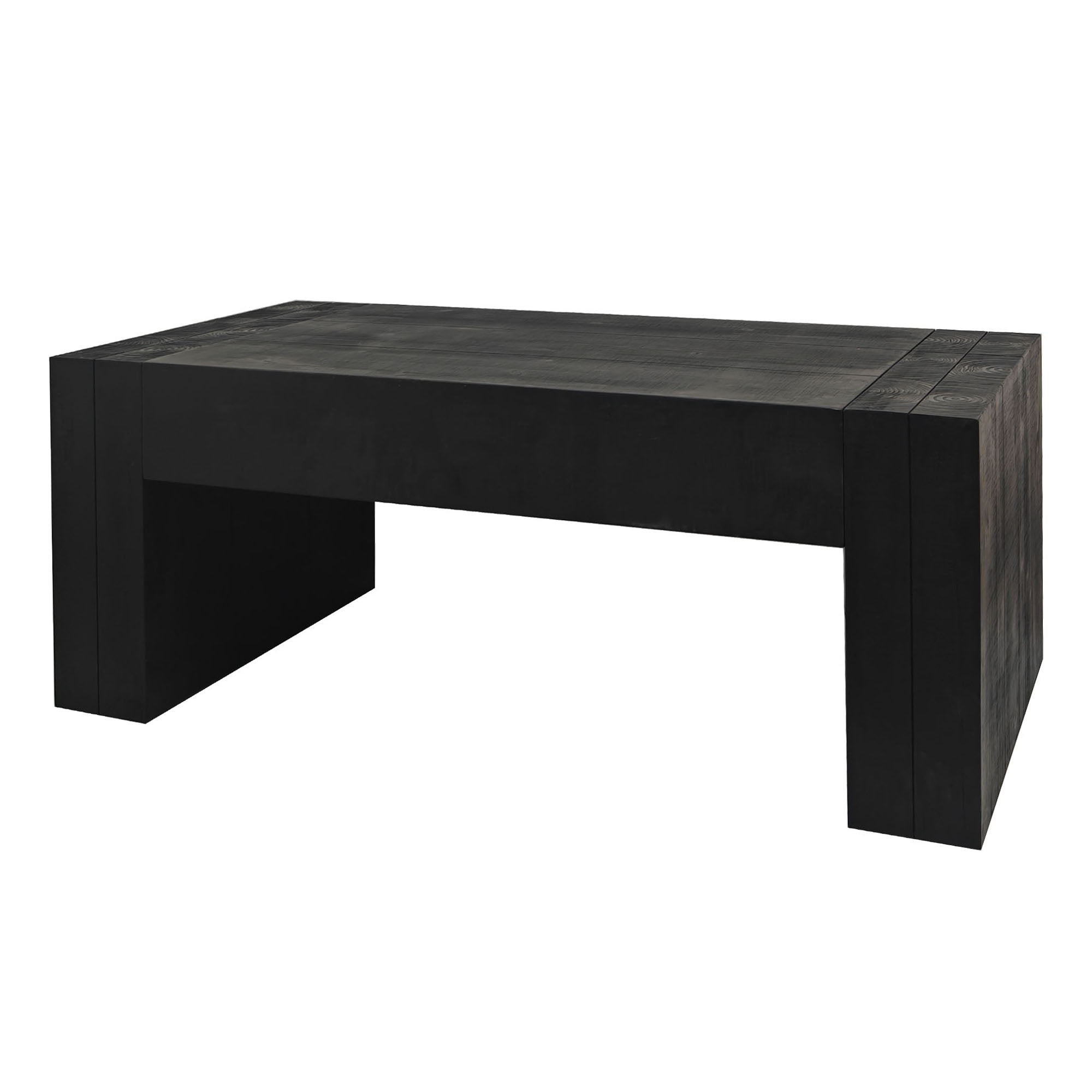 Modern Farmhouse Living Room Block Leg Coffee Table