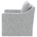Winter Upholstered Sloped Arm Accent Swivel Chair Beige