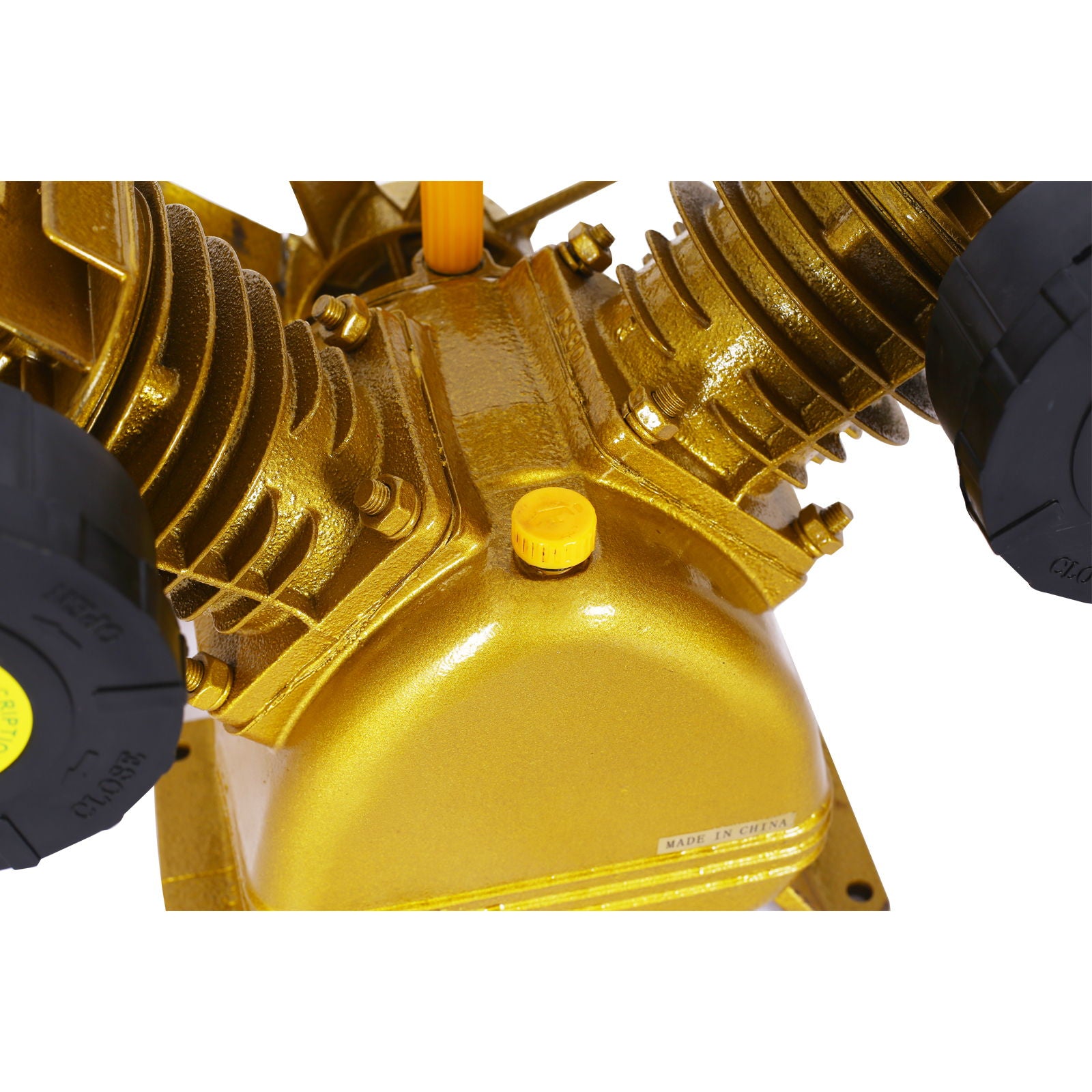 V Type Dual Cylinder Air Compressor Pump Head 5.5Hp 21Cfm 115 Psi - Golden