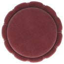 Sora Round Upholstered Ottoman Berry
