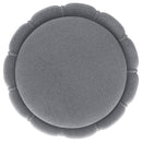Sora Round Upholstered Ottoman Berry