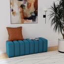 Summer Fabric Upholstered Tufted Accent Bench Charcoal