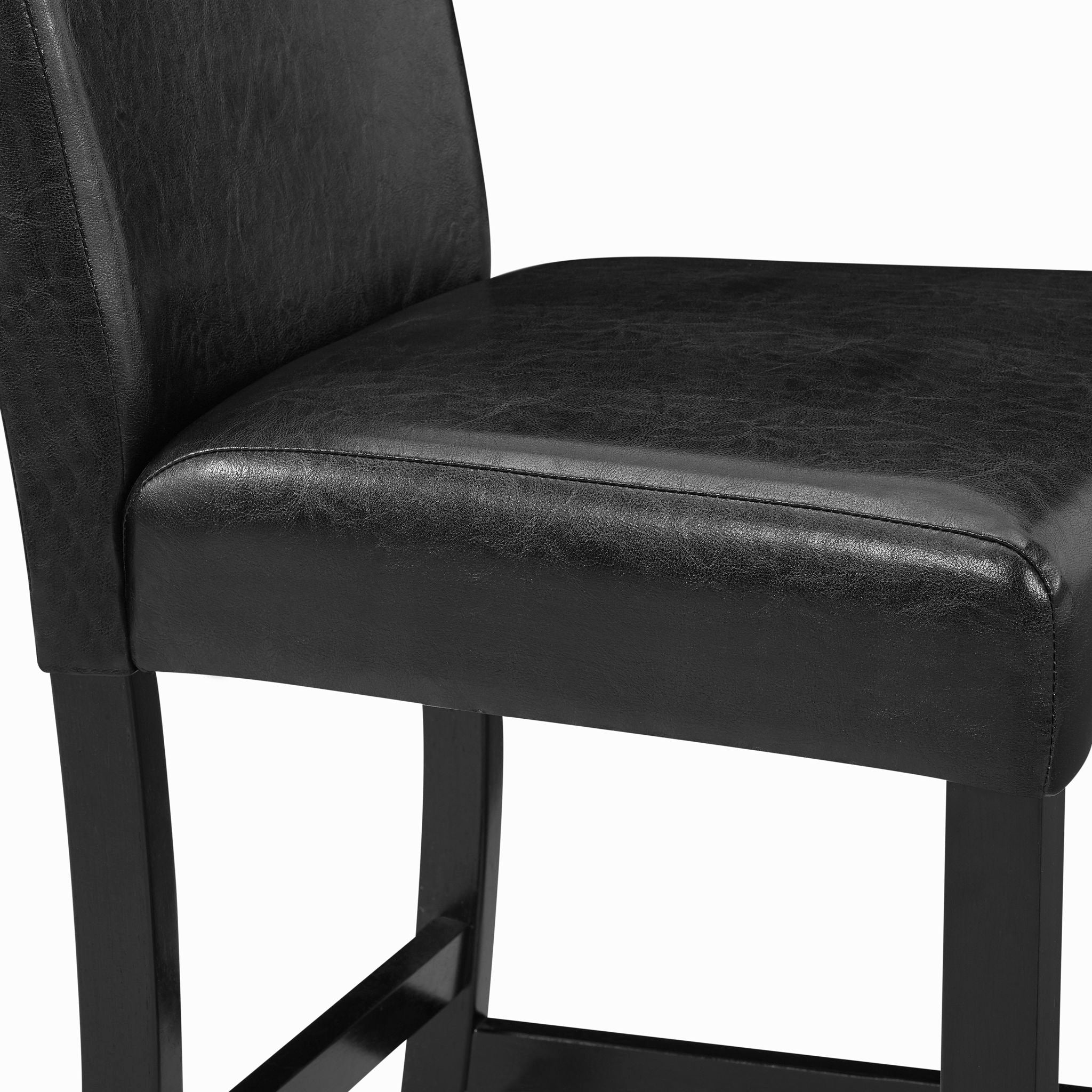 Modern 5 Piece Counter Height Dining Set With Tufted Nail Head Chairs