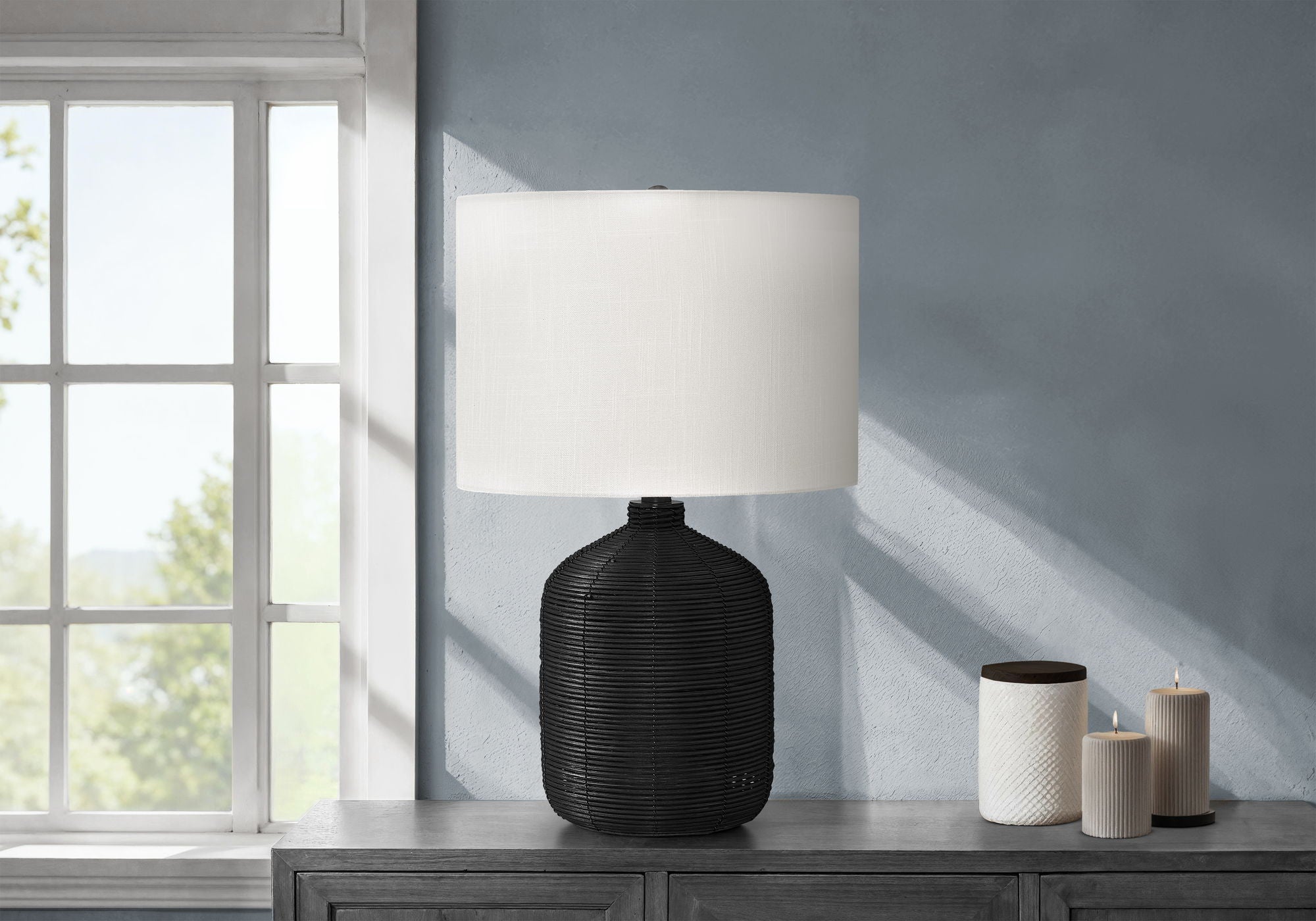 Lighting, Table Lamp, Rattan, Modern