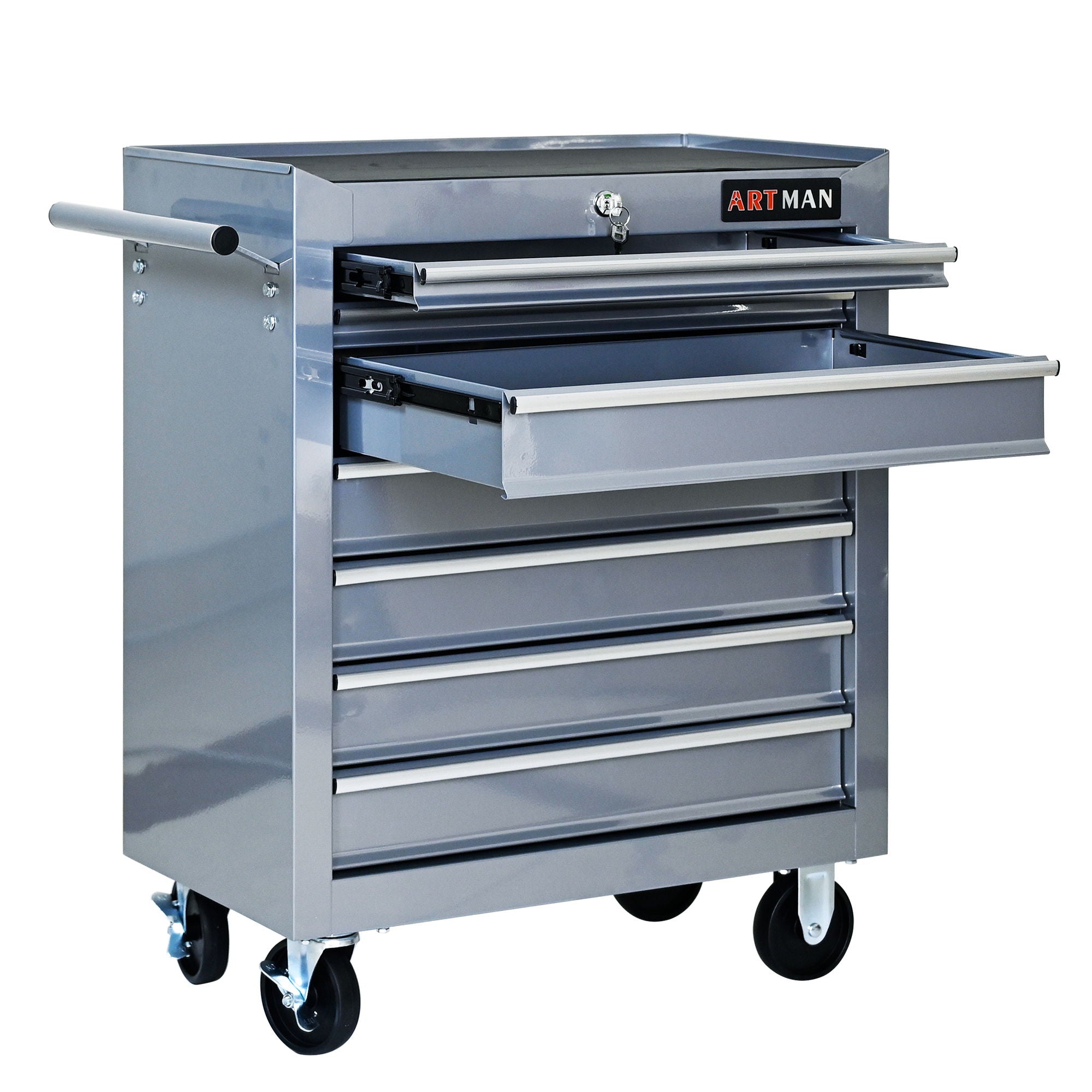 7 Drawers Multifunctional Tool Cart With Wheels