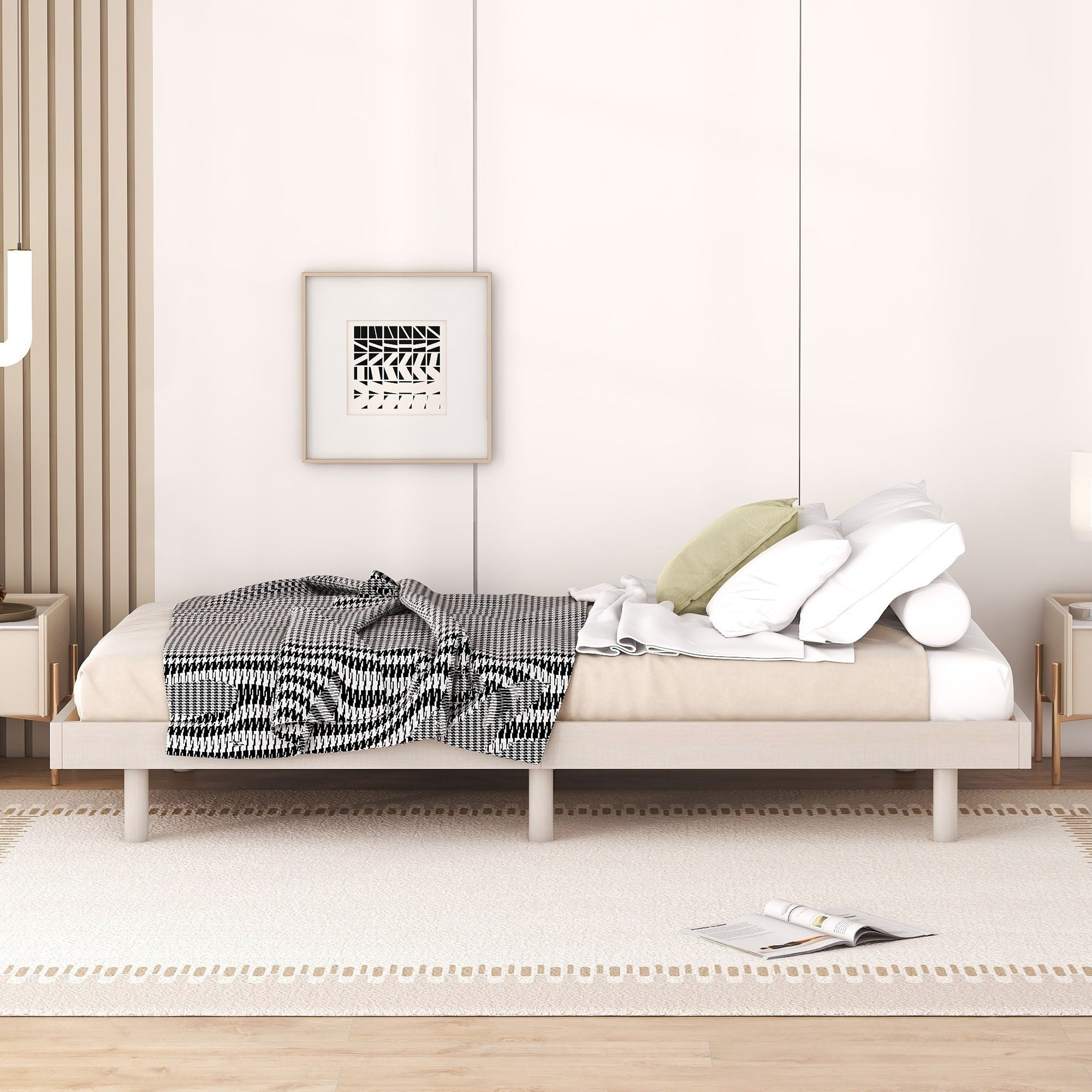 Modern Floating Platform Bed Frame