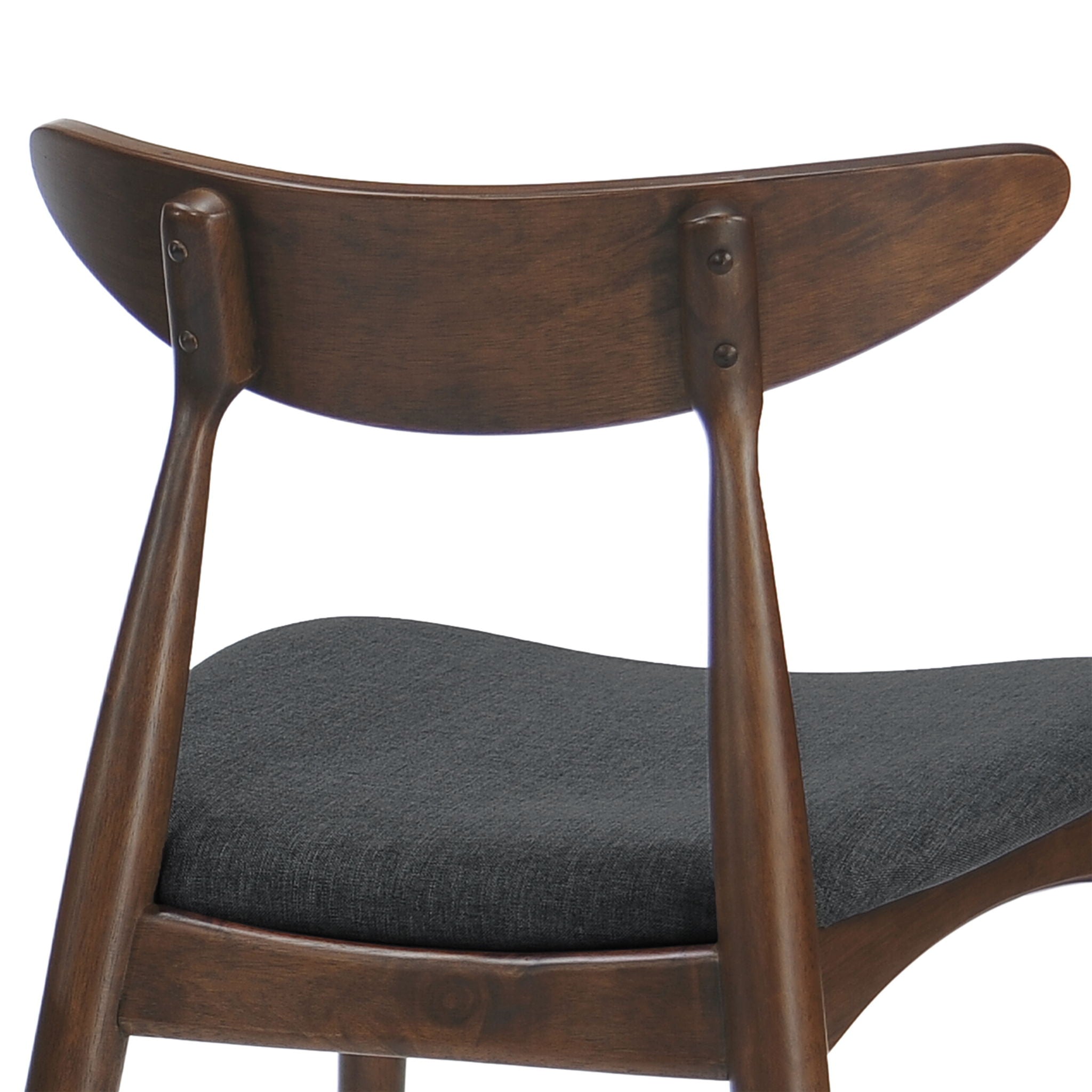 Retro Dining Chairs With Ergonomic Back (Set of 2)