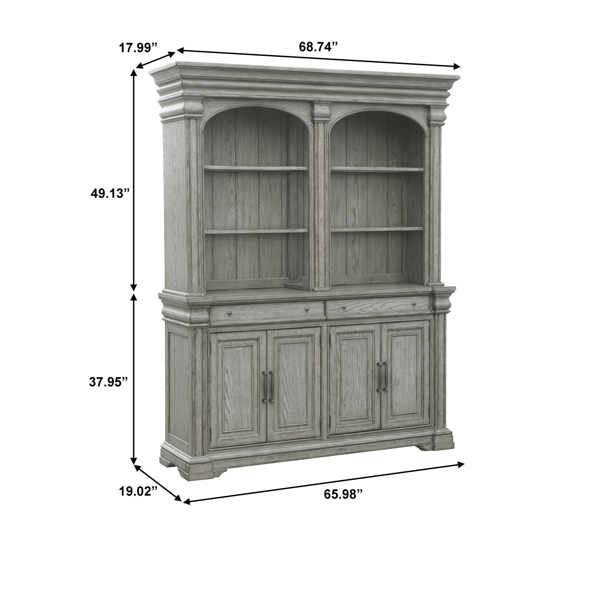 Madison Ridge - Server And Hutch - Gray