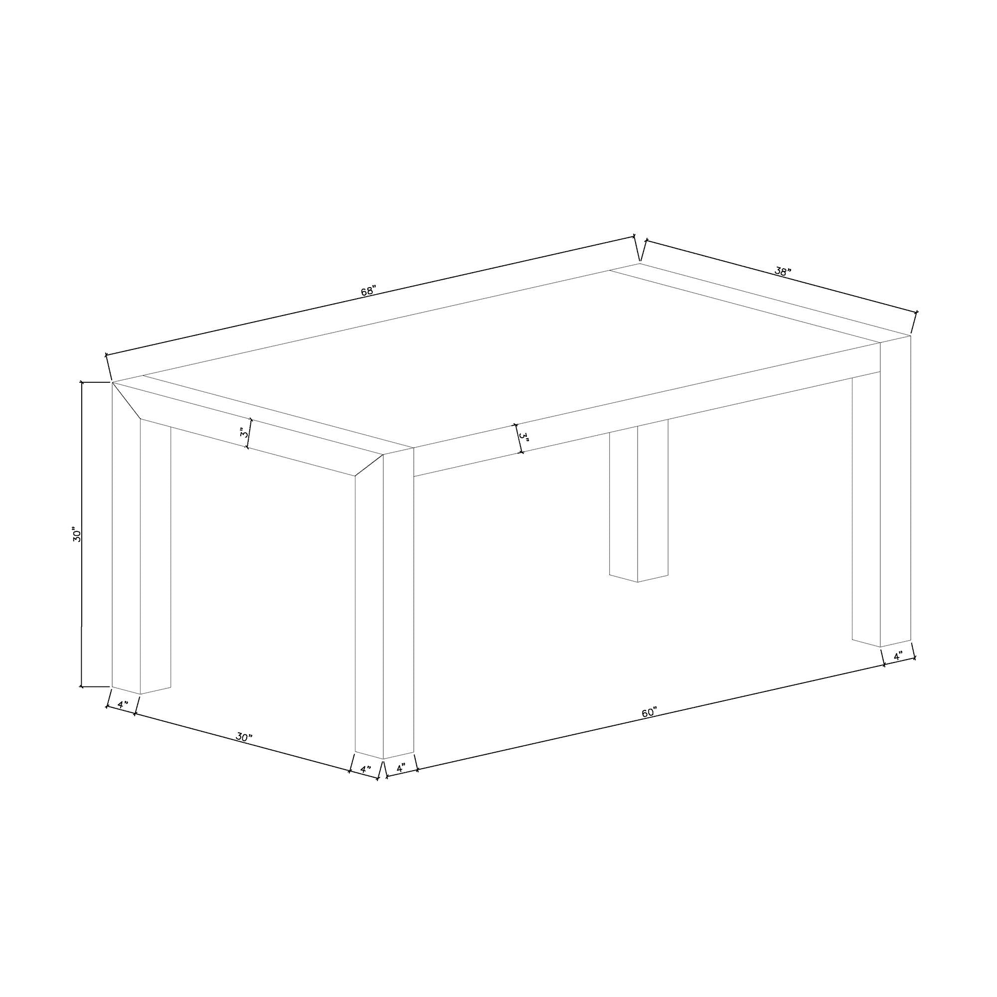 Dining Table And 4 Padded Chairs - Black