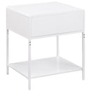 Amherst 1-drawer Radio Weave Cane Metal Bedside Table