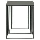 Imez  Rectangular Metal Nesting Table Set Grey