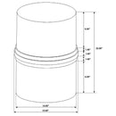 Bryce Round Metal Accent Side Table Rustic Black