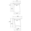Yency  Round Mango Wood Nesting Table Set Dark Brown