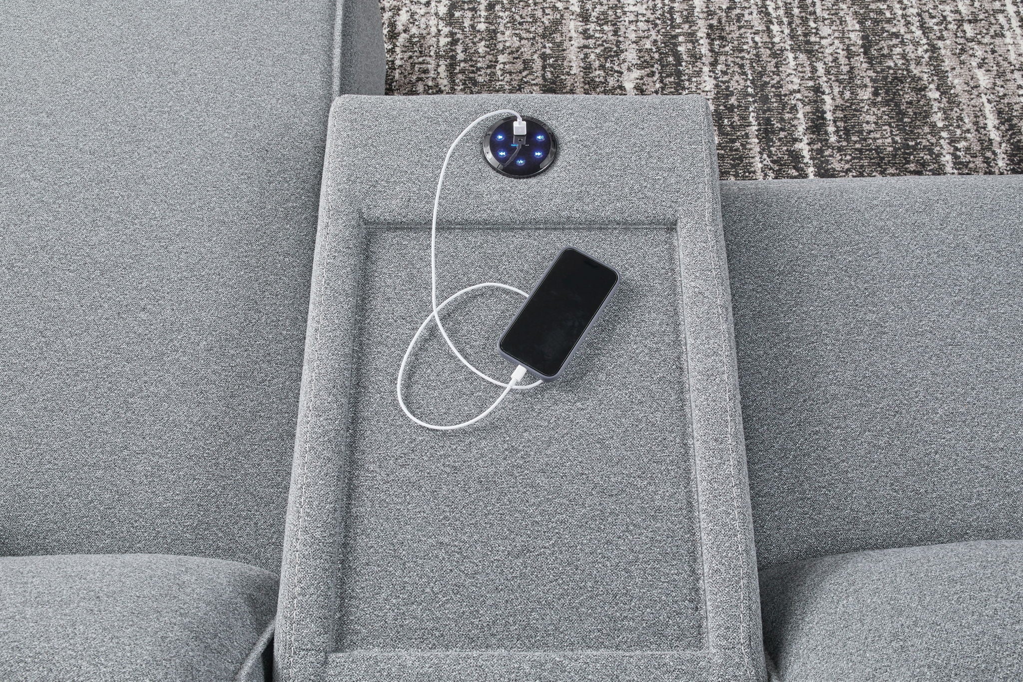 ModMax II - Salt And Pepper - Reclining Sectional