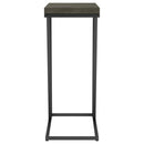 Sergio Engineered Wood C-Shaped Side Table Rustic Tobacco