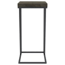 Carly Expandable Engineered Wood C-Shaped Side Table Grey