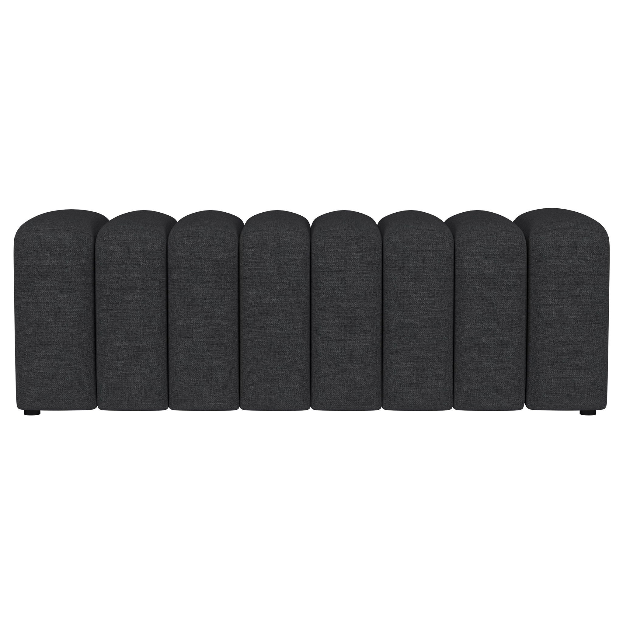 Modern Upholstered Tufted Accent Bench & Round Legs